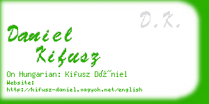 daniel kifusz business card